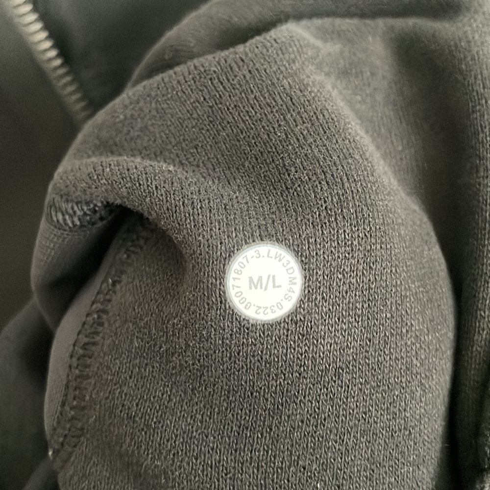 NWT Lululemon Scuba Oversized 1/2 Zip Hoodie Black Size M/L - Picture 7 of 11